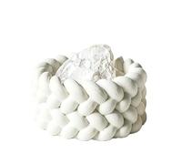 Natural Crystal Mineral Stone Aromatherapy Cup Ornament Essential Oil Diffuser Home Flameless Incense Burner(Milky White)