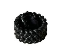 Natural Crystal Mineral Stone Aromatherapy Cup Ornament Essential Oil Diffuser Home Flameless Incense Burner(Nero)
