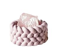 Natural Crystal Mineral Stone Aromatherapy Cup Ornament Essential Oil Diffuser Home Flameless Incense Burner(Rose)