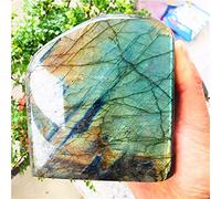 Natural Crystal Moonstone Raw Gemstone Ornament Polished Quartz Labradorite Handicraft Decorating Stone Reiki Crystals ZOUCUNXIYIN (Color : 600-700g)