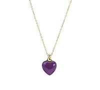 Natural Crystal Necklace for Men Women Heart Pendant Essential Oil Diffuser Perfume Bottle Chain Choker Reiki Energy Gemstone Jewelry Gifts Aventurine-Gold