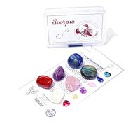 Natural Crystal Raw Stone Set for 12 Zodiac Signs DIY Mineral Standard Tutorial PP Box 1 Aries to Scorpio