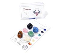 Natural Crystal Raw Stone Set for 12 Zodiac Signs DIY Mineral Standard Tutorial PP Box 1 Aries to Scorpio