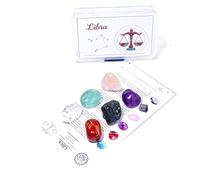 Natural Crystal Raw Stone Set for 12 Zodiac Signs DIY Mineral Standard Tutorial PP Box 1 Aries to Scorpio