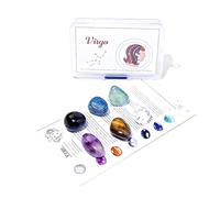 Natural Crystal Raw Stone Set for 12 Zodiac Signs DIY Mineral Standard Tutorial PP Box 1 Aries to Scorpio