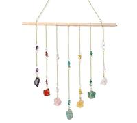 Natural Crystal Raw Stone Wind Chime Dream Catcher Wall Hanging for Home Decoration and Energy Healing