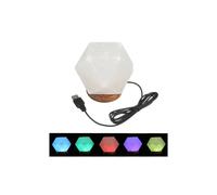 Natural Crystal Rock USB Salt Lamp Colorful LED Night Light Decor
