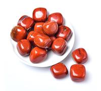 Natural Crystal Rolling Stone Gravel Polished Stone Reiki for Aquarium Fish Tank Home Decor,Pyrite,50g (Color : Red Jasper, Size : 50g)