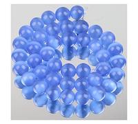 Natural Crystal Rough 16 Colors Natural Stone Glass 4/6/8/10/12MM Loose Spacer Moonstone Beads for Jewelry Making DIY Bracelet Finding Home Decoration (Color : Little Blue, Size : 4mm Approx 93pcs)