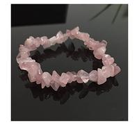 Natural crystal rough Feng Shui Decorate Women Bracelets Healing Balance Raw Nuggets AA Grade Natural Rose Crystal Chip Stone Beads Meditation Jewelry Quartz Bracelets Vintage Jade Stone Raw Rough Pos