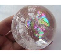 Natural Crystal Rough Natural Clear Quartz Rainbows Ball Crystal Sphere Orb 109g