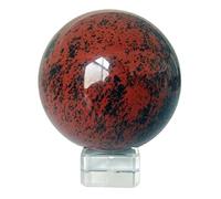 Natural crystal rough Natural Crystals and Stones Natural Stone red Obsidian Crystal Ball Home Decoration Astrologer Ball feng Shui Ball for Decoration QINTINYIN ( Color : Red , Size : Diameter 85mm-9
