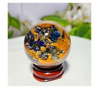 Natural crystal rough Natural Sphere Natural Azurite Quartz Ball Crystal Gemstones Stone Hand Polished Spheres Home Decoration 1pc (Color : 70-85g)
