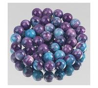 Natural Crystal Rough Natural Stone Dark Purple Rain Jaspers Round Loose Beads for Jewelry Making DIY Woman Bracelet Necklace 4/6/8/10/12mm Home Decoration Crystal (Size : 4mm 88-91pcs)