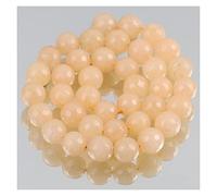 Natural Crystal Rough Natural Stone Faceted Light Yellow Jades Chalcedony Beads Loose Spacer Beads for Jewelry Making DIY Bracelet Necklace 6/8/10mm Home Decoration Crystal (Size : 8mm 44-46pcs)