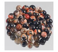 Natural Crystal Rough Natural Stone Yellow Fire Agates Beads Round Loose Beads for Jewelry Making 15" 6/8/10mm DIY Bracelet Necklace Home Decoration Crystal (Size : 4mm 88-91pcs)