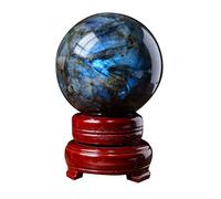 Natural Crystal Sphere Ball, Labradorite Crystal Ball 35-100mm Diameter with Stand