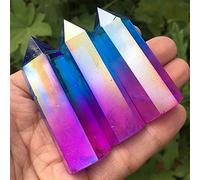Natural Crystal Stone Angel Aura Quartz Crystals Wand Point for Home Decoration 500g (Color : 4, Size : 60-80mm)
