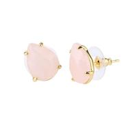 Natural Crystal Stud Earrings - Water Drop Shape Faceted Rose Quartz Amethyst Tiger Eye Green Aventurine Black Onyx Natural Stone Earrings For Women, Reiki Jewelry Fit For Party Anniversary,Rose Quar