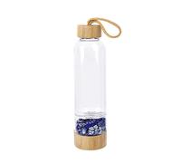 Natural Crystal Water Bottle Travel Gemstone Glass Bottles Healing Point Reiki Elixir Quartz For Making Crystal Infused Gem Water Makes Liquids Taste Better