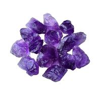 Natural Crystals Bulk Natural Light Amethyst Crystal Rough Stone Crushed Stone Diffuser Aromatherapy Stone Crystal For Home Office Decoration Healing Stones(3-5cm500g)