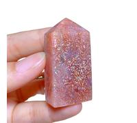 Natural Crystals Gem Sunstone Towers Flashy Point Stones Healing Mineral Energy Home Decorations Gifts,45mm