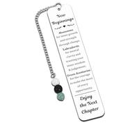 Natural Crystals Gift for New Beginnings Christmas Stocking Stuffers for Teen Girls Boys White Elephant Gifts for Adults Healing Stones for Anxiety New Job Gifts for Women Men Stress Relief Bookmark