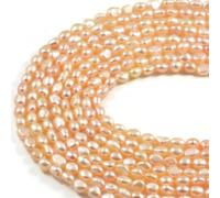 Natural Cultured Freshwater Pearl Beads 7-8mm AAA, Pink Nugget 14” Strand for Jewellery Making, Healing Necklaces, Bracelets, and Handmade Designs - AqBeadsUk