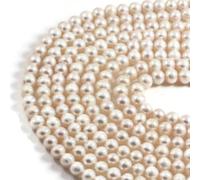 Natural Cultured Freshwater Pearl Beads 9-10mm White Round A 15.5” Strand for Jewellery Making, Healing Necklaces, Bracelets, and Handmade Designs - AqBeadsUk