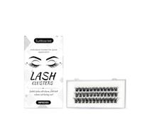 Natural Curl False Eyelashes - 36 Pieces Individual Clusters for Effortless Application, Voluminous & Lightweight Design, Suitable for All Eye Shapes