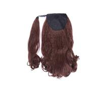 Natural Curly End Synthetic Ponytail Extensions Wrap-Around Ponytails for Women 16 Inch High Puff Ponytails Perfect Looking(#33)