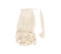 Natural Curly End Synthetic Ponytail Extensions Wrap-Around Ponytails for Women 16 Inch High Puff Ponytails Perfect Looking(#613)