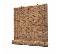 Natural Curtain Roller Blind, Living Room Tea Room Shop Decoration Shading Partition Vintage Straw Curtain, Waterproof for Outdoor Indoor(50Wx60H cm)
