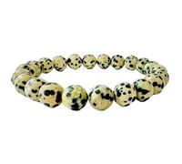 natural dalmatian jasper gemstone 8mm|round shape smooth cut stone |7.5 inch|multicolor color stone |energy stretch bracelet | healing wristband | handmade jewelry | LK_WOSB_00704LK_WOSB_00704