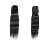 Natural Dark Brown Drawstring Ponytails Straight Human Hair Extensions Brazilian Real Hair for Women Perfect Looking(22inches)