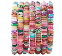 Natural Dark Mix Colored Stone Disk Spacer Beads 6x2mm 38cm/str Flat Rondelle Loose Semi Gemstone Caps for Making Bracelets Necklace