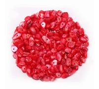 Natural Dark Red Gemstone Crystal Chips Beads Bulk, 5x8mm Irregular Crushed Pieces Tumbled Chips Stone Healing Crushed Rock Beads Shell Chips for DIY Craft Jewelry Making and Home Decor