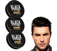 Natural Darkening Shampoo Bar for Men & Women, Moisturizing Strengthening Shampoo,Gray Hair Coverage Soap