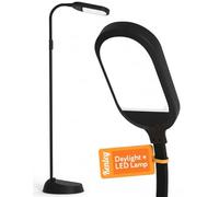 Natural Daylight LED Floor Lamp - 15W LED Craft Light Floor Standing for Reading, Crafting, Sewing - Full Spectrum Bright Sunlight - Adjustable Gooseneck - Task Lamps for Living Room, Bedroom, Office