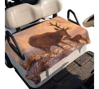Natural Deer Golf Cart Seat Blanket Towel Blanket | Golf Cart Seat Towel Blanket Heat Resistance Comfortable Golf Cart Seat Cover for Clubs Men