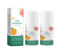 Natural Deodorant For Kids And Teens, Body Roll-On Deodorant For Children, Soothes And Moisturisesfor Boys And Girls, Fresh And Pleasant, Prevent Dry Skin, Suitable For Sensitive Skin (2PC)