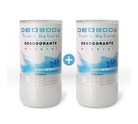 Natural deodorant made of stone, 2 pieces to 120 g, for men and women, antiperspirant for strong underarm and feet, without aluminum and parabens, 100% natural