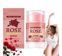 Natural Deodorizing Body Care Stick with Rose, 72H Odor Control for Skin, for Underarms/Feet, Compact Roll-On for Gym Bag & Travel (1PCS)