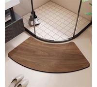 Natural Diatomite Bath Mat - Quick-Drying, Non-Slip Rubber Backing, Slish Half-Cle Design, 60x125CM, Ideal for Bathrooms, Absent and Eco-Friendly, Color D
