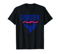 Natural Disaster Blue and Pink Text Designed Value Graphic T-Shirt, Men, Black, XL
