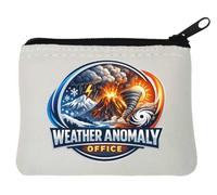 Natural Disasters Representing Extreme Weather Events Neoprene Coin Purse Pouch 10x11cm White