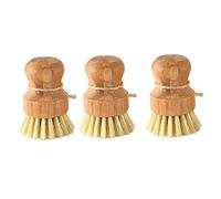 Natural Dish Scrub Brush Mini Wooden Washing Scrubber Bamboo Brush Set For Cleaning Bowl 3PCS Dish Scrub Brush, Mini Bamboo Scrub Brush, Wooden Dish Scrubber, Dish Scrub Brush For Bowl