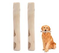 Natural Dog Chew Stick - Tough Wood Treats, 2X Pack for Puppies, Heavy Chewer Teething Solution, Outdoor Play Enrichment, Safe Durable Toy for Exercise and Healthy Chewing Habits