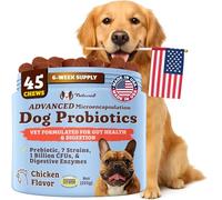 Natural Dog Company Probiotic Chews (90 Bites), Chicken Flavor, Helps with Digestion, Supports Immune System, Probiotics Supplement for Dogs of All Ages, Sizes & Breeds.