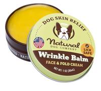 Natural Dog Company Wrinkle Balm, 1 oz. Tin, Dog Lotion for Dry Itchy Skin, Cleans Wrinkles, Yeast Infection Treatment for Dogs, Plant Based, Frenchie Dog Accessories, Made in USA